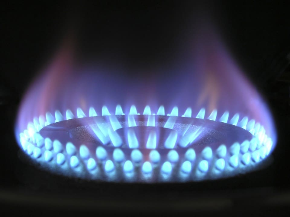 lit gas hob